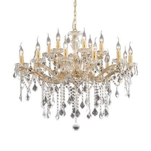 Suspension - IDEAL LUX - FLORIAN SP18 - Guld - 18 glödlampor - IP20 - E14
