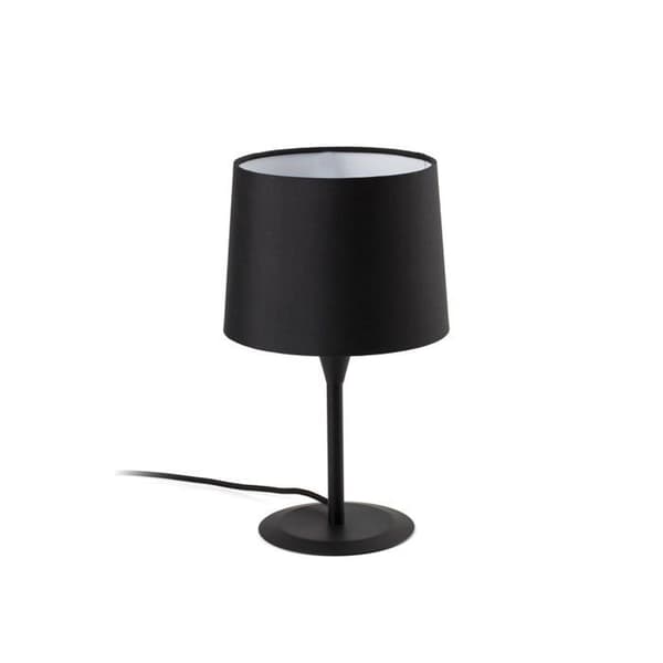 Faro CONGA - Pyöreä kartiomainen musta pöytävalaisin, E27