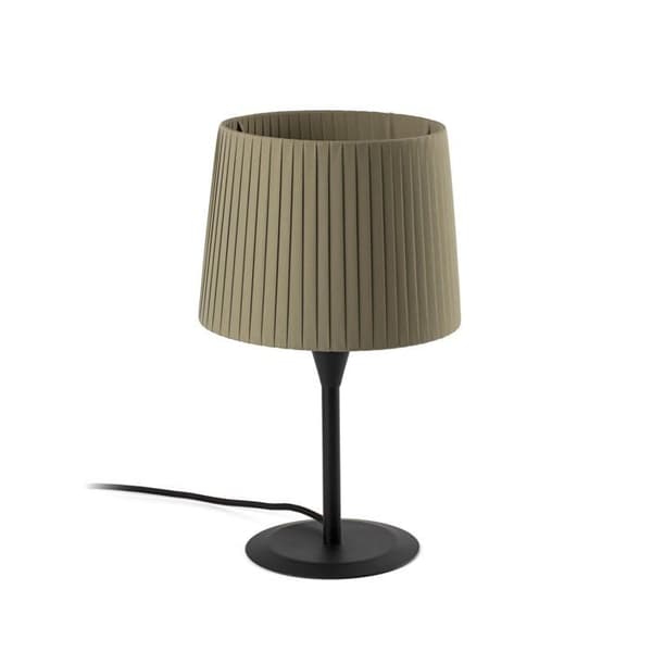 Faro SAMBA - Rund konisk sort bordlampe, E27