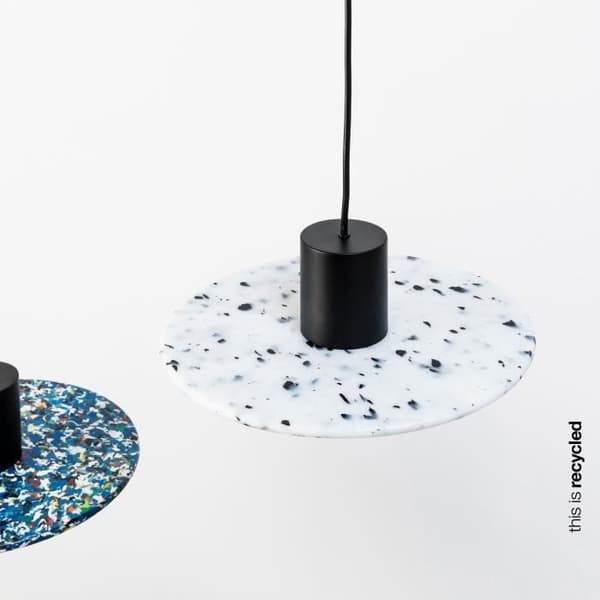 Suspension Dôme - FARO - Konfetti - Genanvendt Marmor - Diameter 30 cm - E27
