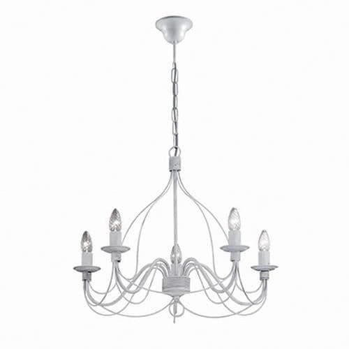 Ljus - IDEAL LUX - CORTE SP5 - Vit - Metall - 5 E14-lampor - IP20
