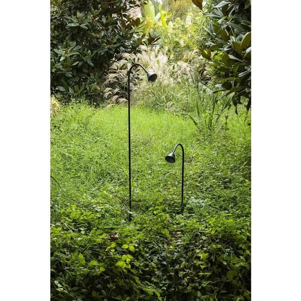 Musta LILY 75622-1 -lampu jalustalla