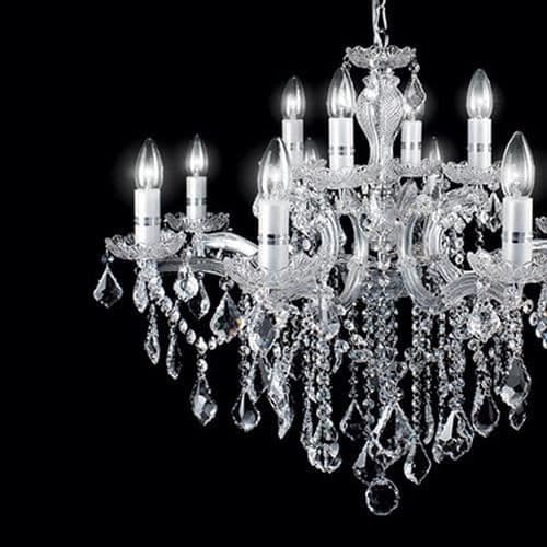 Lystre - IDEAL LUX - FLORIAN SP6 - Krom - 6 E14-lampor - Klassisk - Inomhus