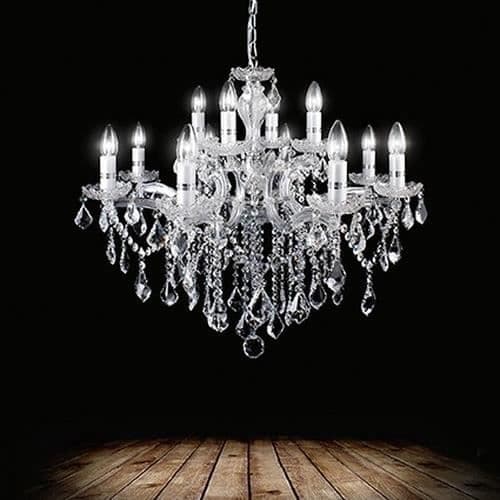 Lystre - IDEAL LUX - FLORIAN SP6 - Krom - 6 E14-lampor - Klassisk - Inomhus