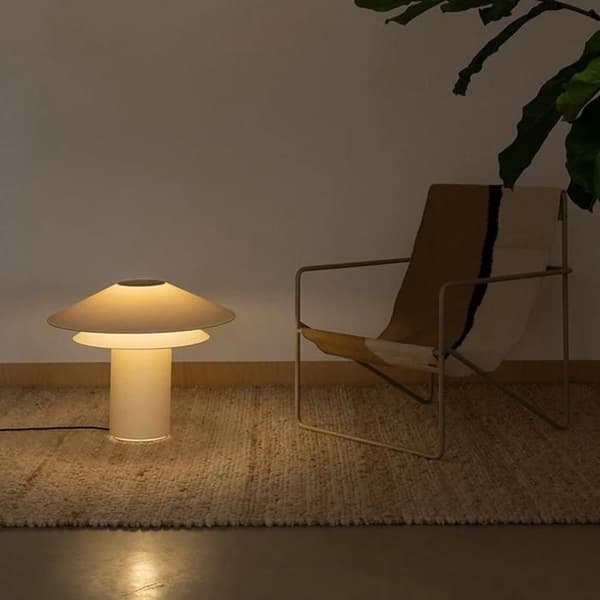 Bordslampa - SHAN - Beige - Stål - Sockel E27