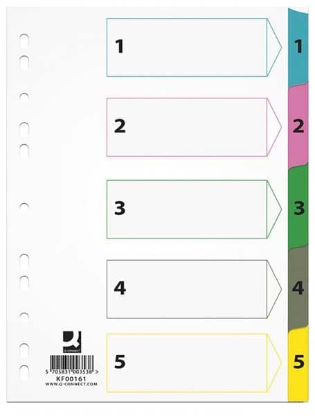 Q-Connect Kartonblade Mylar A4 1-5 (KF00161)