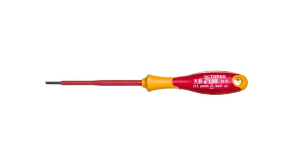 Topex Litteä ruuvimeisseli 1000V 3x100mm 39D471
