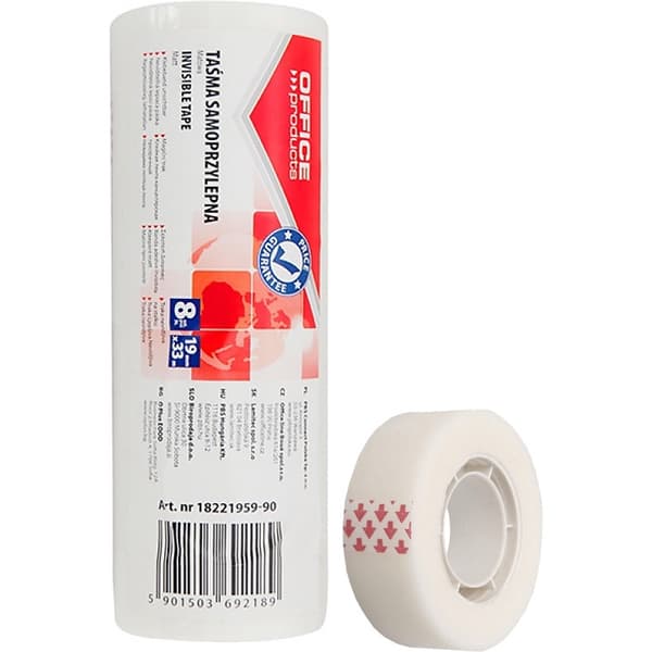 Office Products Kontorstejp, 19 mm x 33 m, 8 st, matt