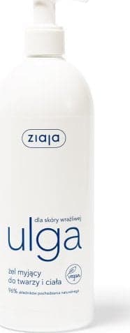 Ziaja Relief til sensitiv hud creme ansigts- og kropsrens 400ml dispenser