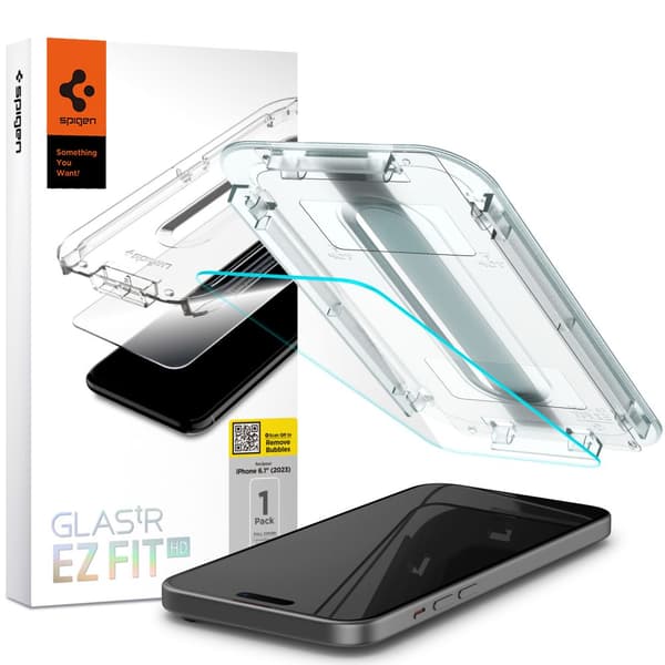 Karkaistu lasi SPIGEN GLAS.TR ”EZ FIT” IPHONE 15 läpinäkyvä