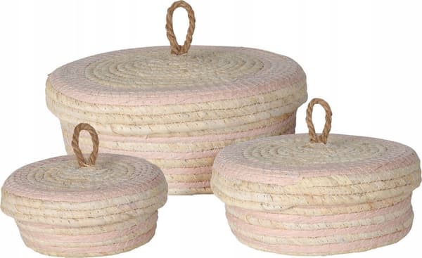 Home Styling Collection Förvaringsbehållare med lock, 3 delar