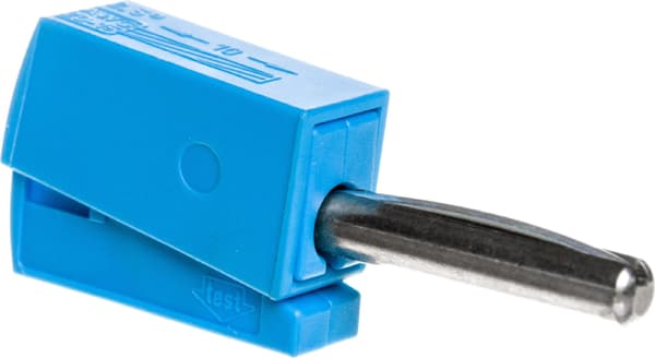 Bananstik til fatning med diameter 4mm blå 215-711