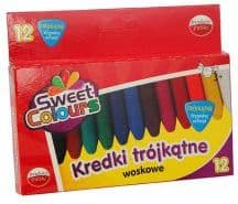 Trekantede voksblyanter 12 farver. KOMA-PLAST