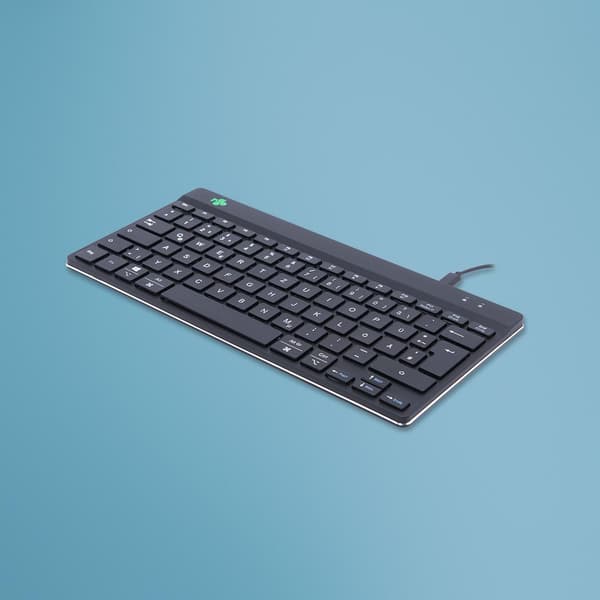 R-Go Tools Compact Break RGOCODEWDBL tastatur USB QWERTY Tysk Sort