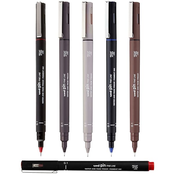 Professionel fineliner UNI PIN-200 rød