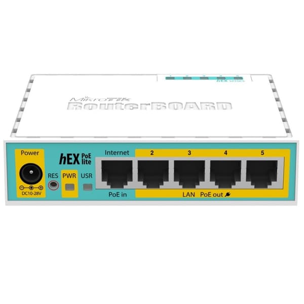 Mikrotik HeX PoE lite router Fast Ethernet Vit
