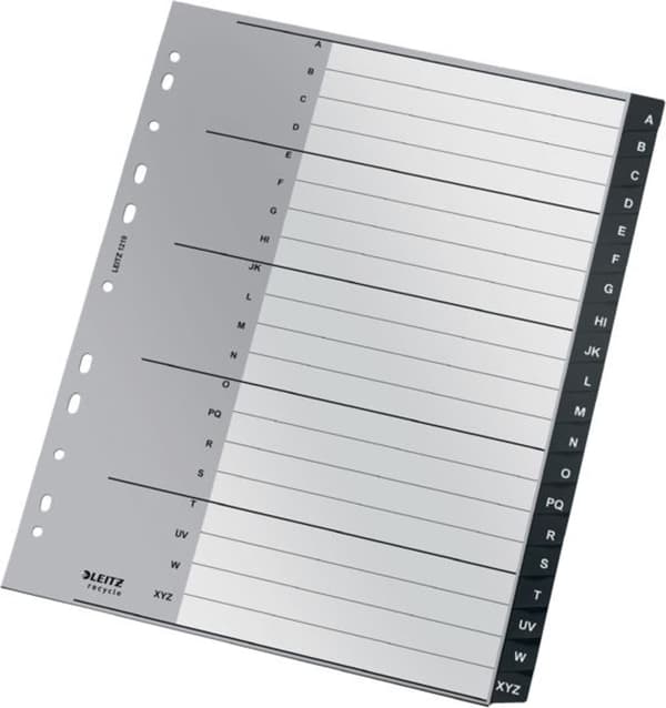 Numerokansi Leitz Recycle A4+ musta A-Z (12190000)