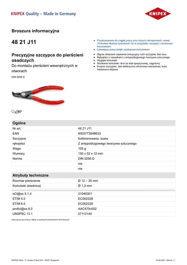 KNIPEX Precisionslåstång