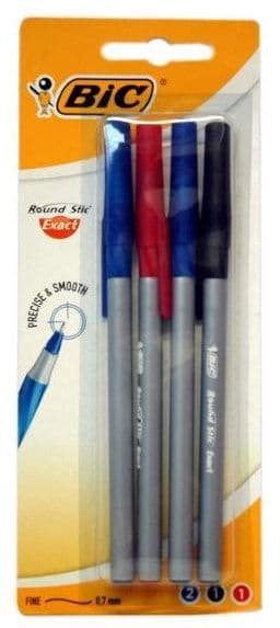 Lång beskrivning Round Stick Exact mix AST bls 4st BIC