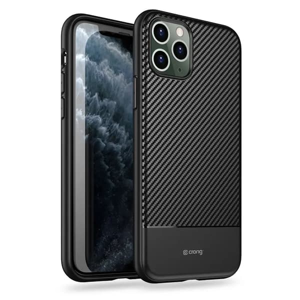 Crong Crong Prestige Carbon Cover Case til iPhone 11 Pro (Sort)
