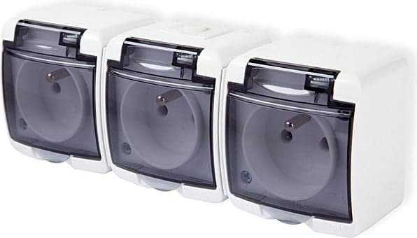 Karlik Junior trippeluttag hermetiskt vitt (GHE-3D)