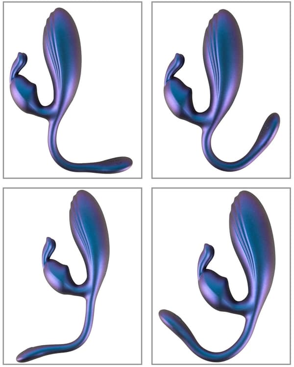 Sweet Smile Metallic Flexible Double Silicone Dual-Action System 22.5cm