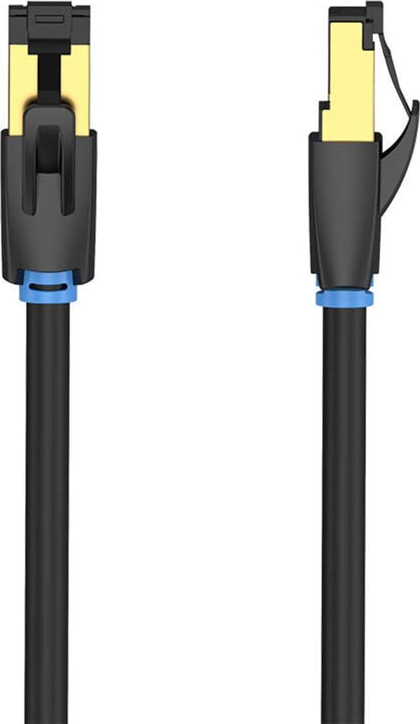 Netværkskabel CAT8 SFTP Vention IKABN RJ45 Ethernet 40Gbps 15m Sort