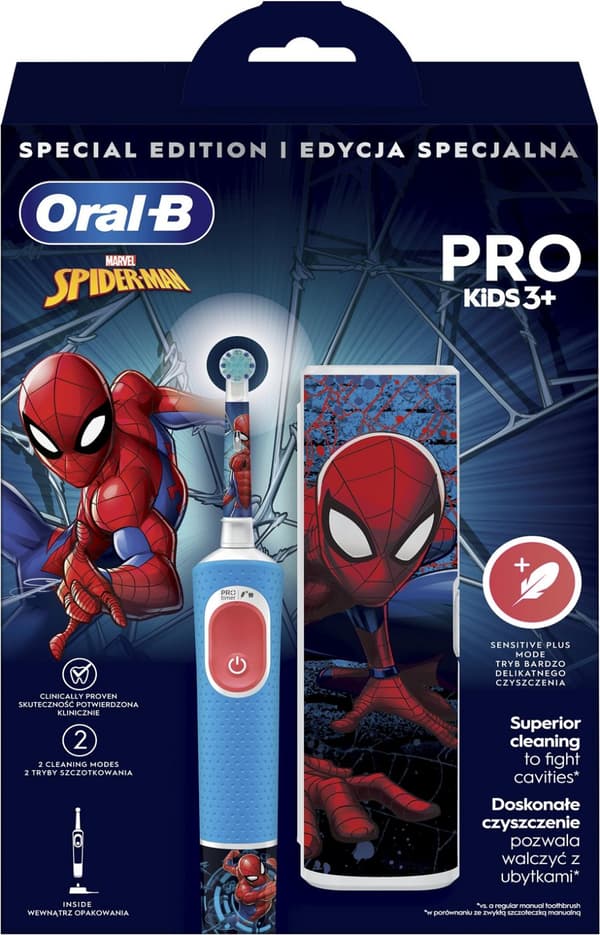Oral-B Pro Kids 3+ Spiderman -kotelo, sininen