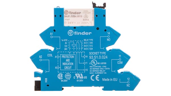 Finder Relæ Koblingsmodul 6.2mm 1P 6A 24V AC/DC (38.61.0.024.0060)