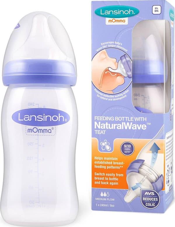 LANSIOH FLASKA MED NAPP NATURAL WAVE 240 ML 4046