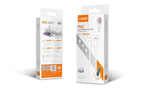 LDNIO OPLADNINGSDATAKABEL (A-M) 25W 1M MICRO HVID LS841_M