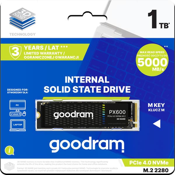 Kovalevy GoodRam PX600 1 TB SSD
