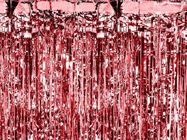 Festgardin, rød, 90x250 cm. universal