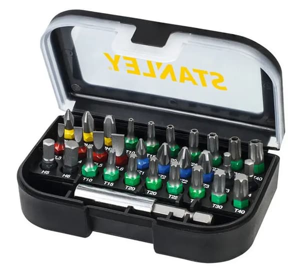 Indsatsender 1/4\" 31 stk Ph, Pz, Pl, T, TT, Hex+Uch.M.