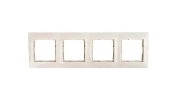 Kontakt-Simon firedobbelt ramme SIMON54 universal creme - DR4/41