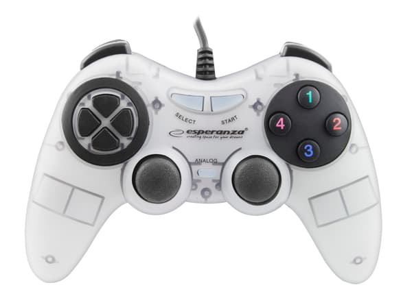 ESPERANZA GAMEPAD PC USB FIGHTER VALKOINEN
