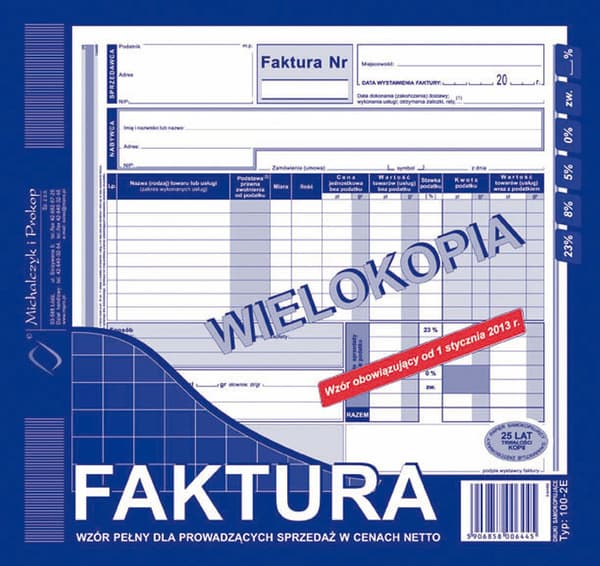 NETTOFAKTURA 2/3 A4 (FULD) (MULTIKONTAKT) MICHALCZYK OG PROKOP
