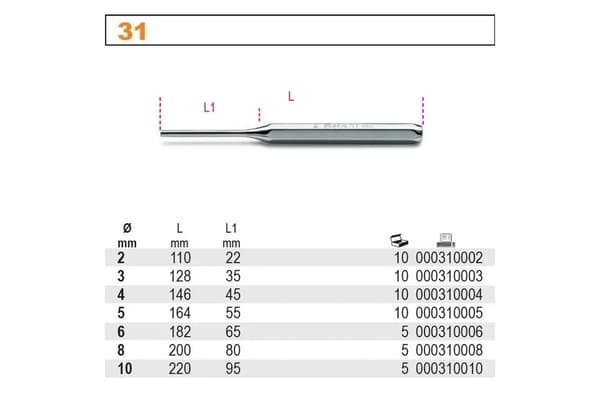 BETA CYLINDRICAL STRIKER 4mm