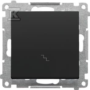 Simon 55 Trappekontakt (Modul) 10 AX, 250 V~, Lynkobling Mat Sort TW6.01/149