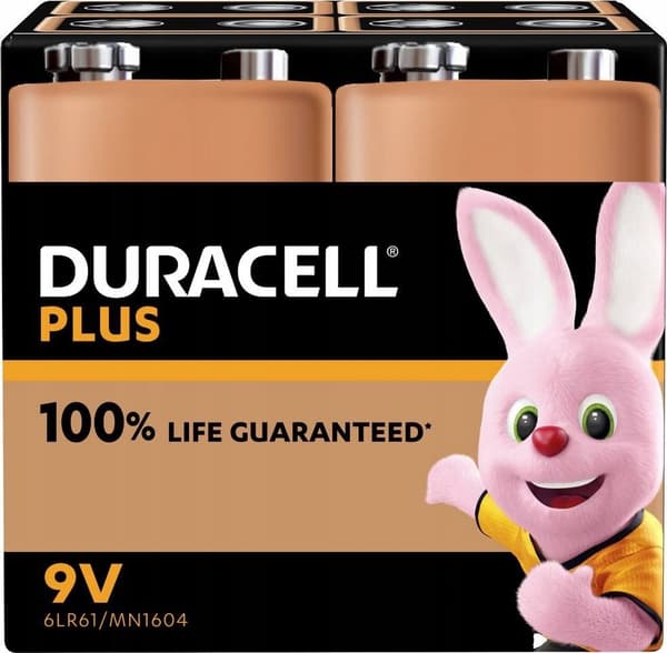 Duracell Plus Power Engangsbatteri 9V Alkaline
