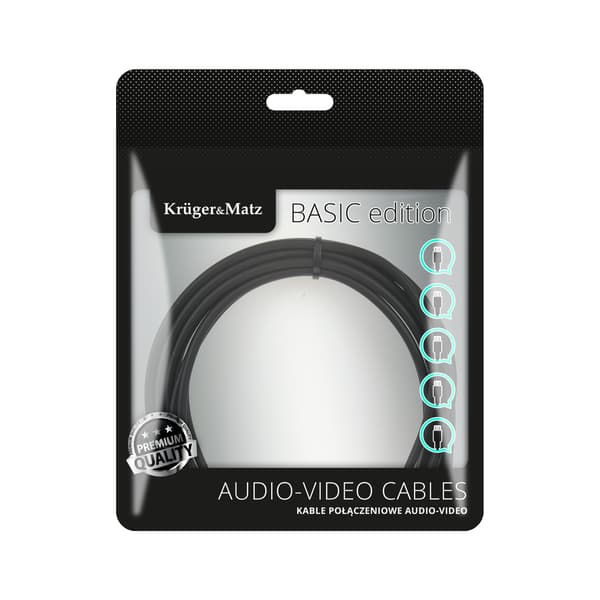 3,5 jackkabel stereostik - 3,5 stereostik 3m Kruger & Matz Basic