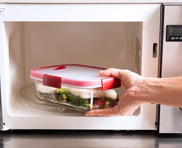 CURVER BEHOLDER COOK SIMPLE 0,9L /TRANSPARENT/ RØD