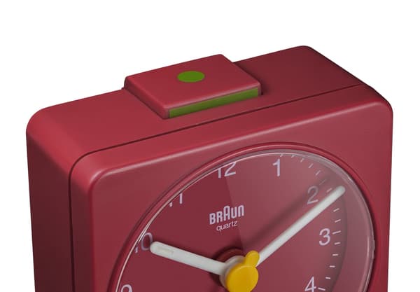 Braun BC02R vækkeur Quartz alarmur Rød