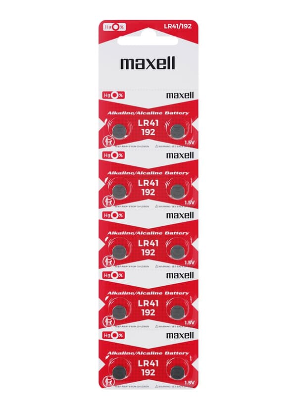 MAXELL BATTERI LR41 10-PAK (5X2) BLISTER 11716800