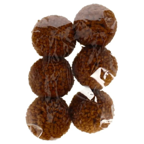 Huntu tupsut 4cm ruskea 6kpl