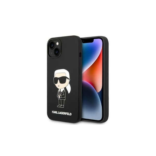 Karl Lagerfeld KLHMP14MSNIKBCK iPhone 14 Plus 6.7\" Hardcase sort/sort Silikone Ikonik Magsafe