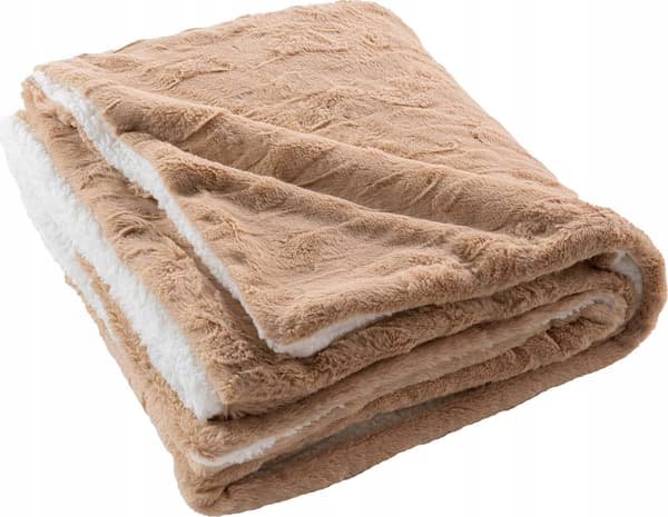 Douceur d`Interieur Fuskpäls Pläd, SAND