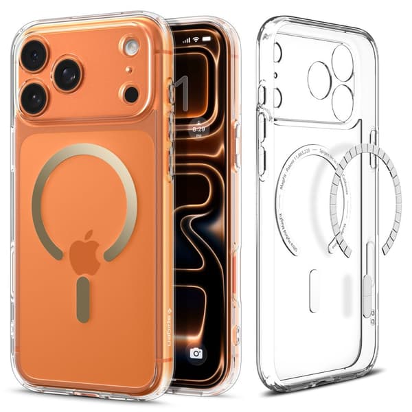 Spigen Ultra Hybrid MagSafe, klar guld - iPhone 17 Pro