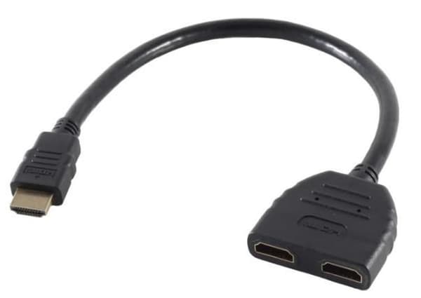 MicroConnect HDMI 19M - 2X HDMI 19F Han til 2X Hun. 0,20 meter kabel