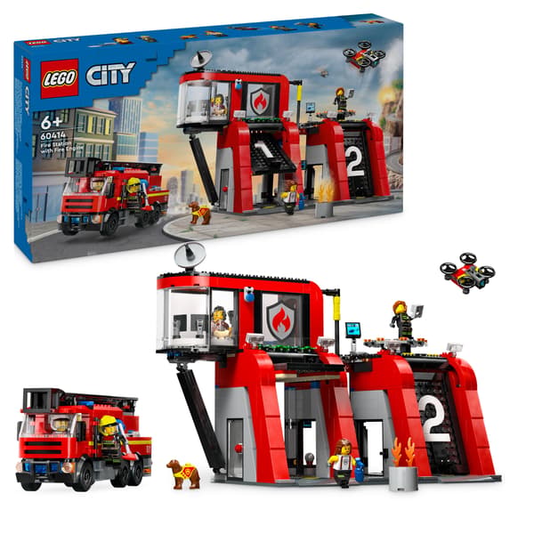 60414 City Brandstation med stigevogn